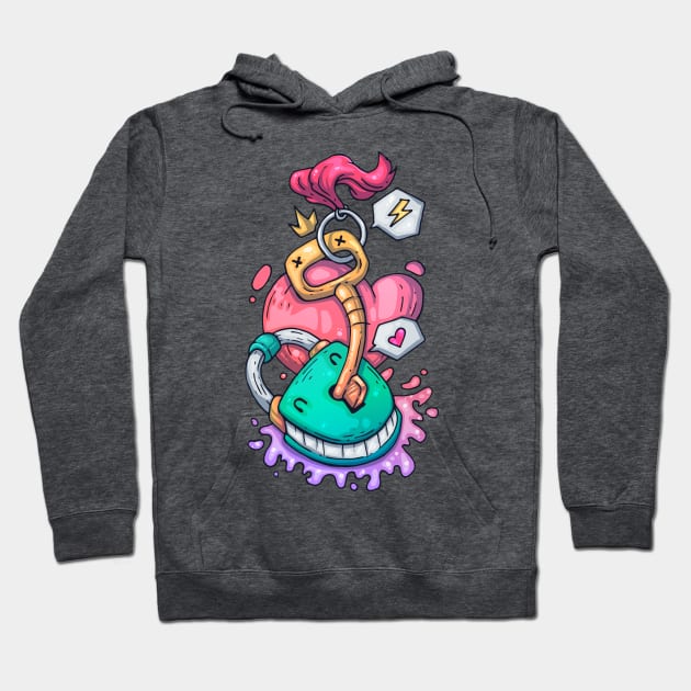 key lock creative illustration Hoodie by Mako Design 